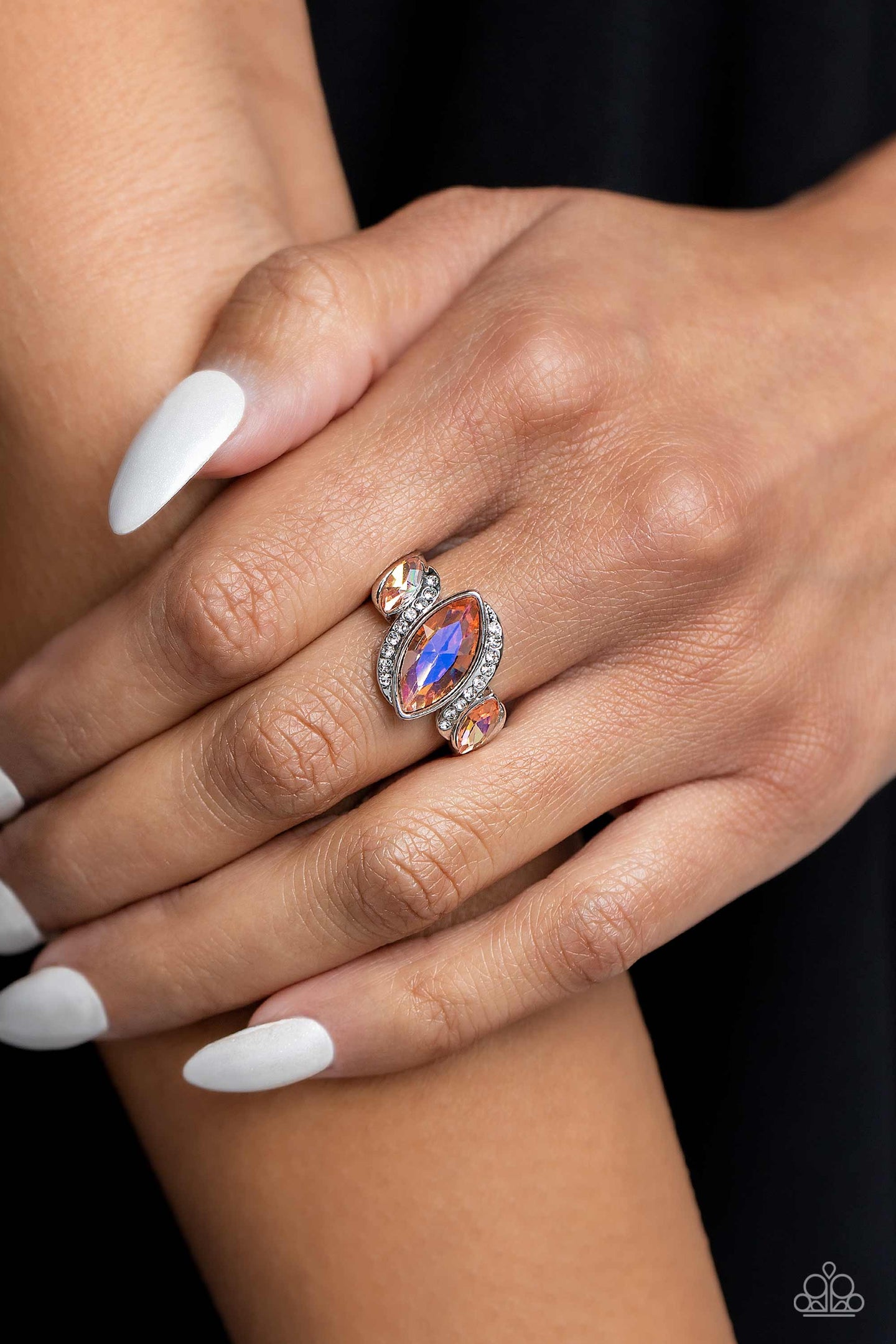 Tilted Triplets - Orange ring