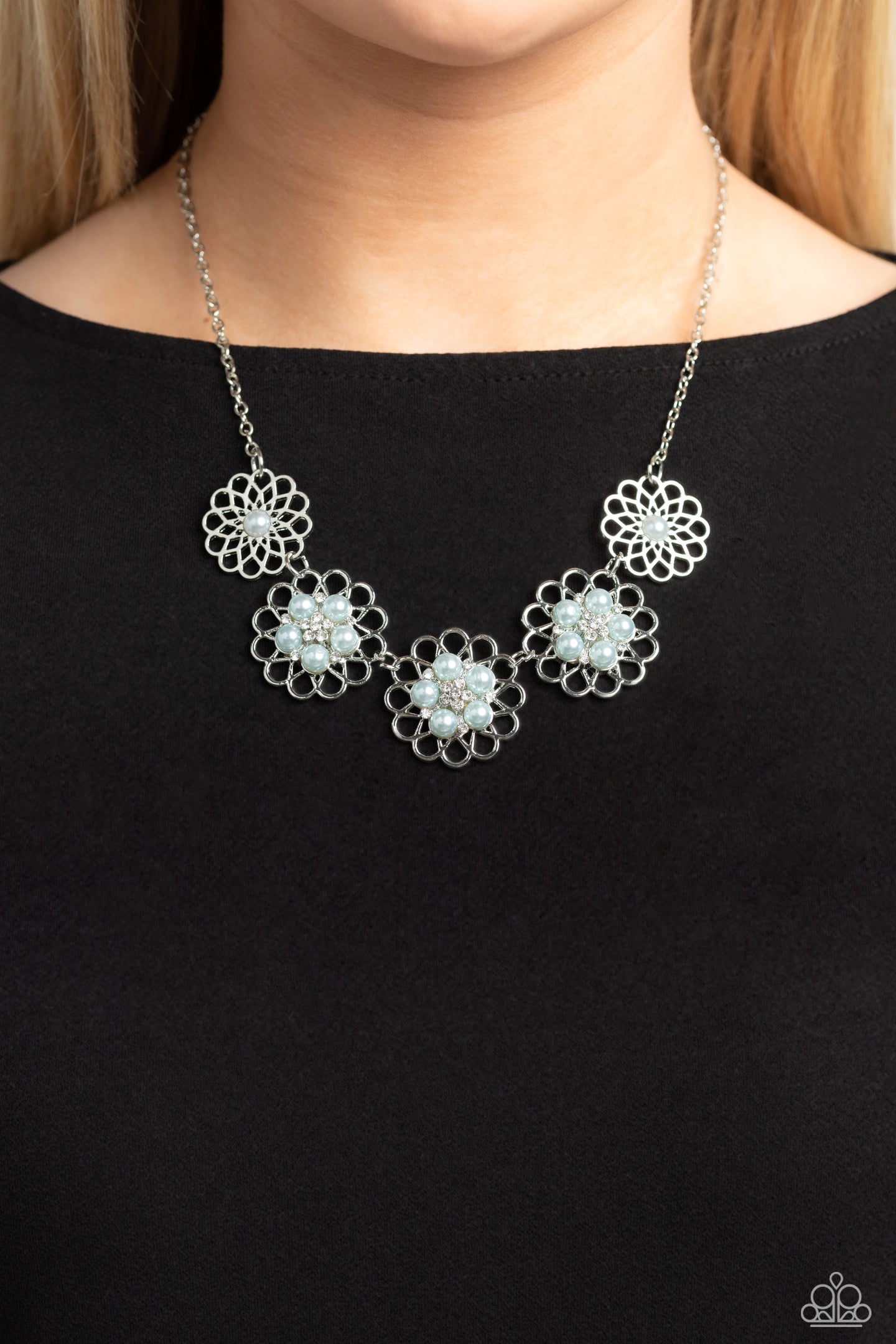 Mandala Mosaic - Blue necklace