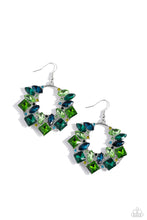 Load image into Gallery viewer, Wreathed in Watercolors - Green earrings
