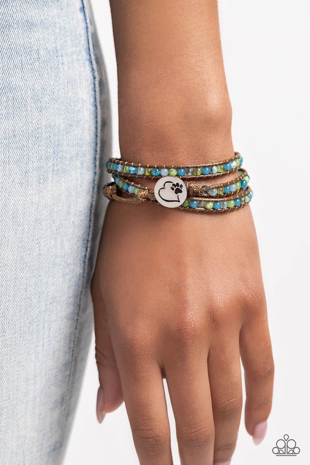 PAW-sitive Thinking - Blue bracelet