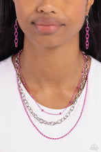 Load image into Gallery viewer, Mardi Gras Mayhem - Pink necklace
