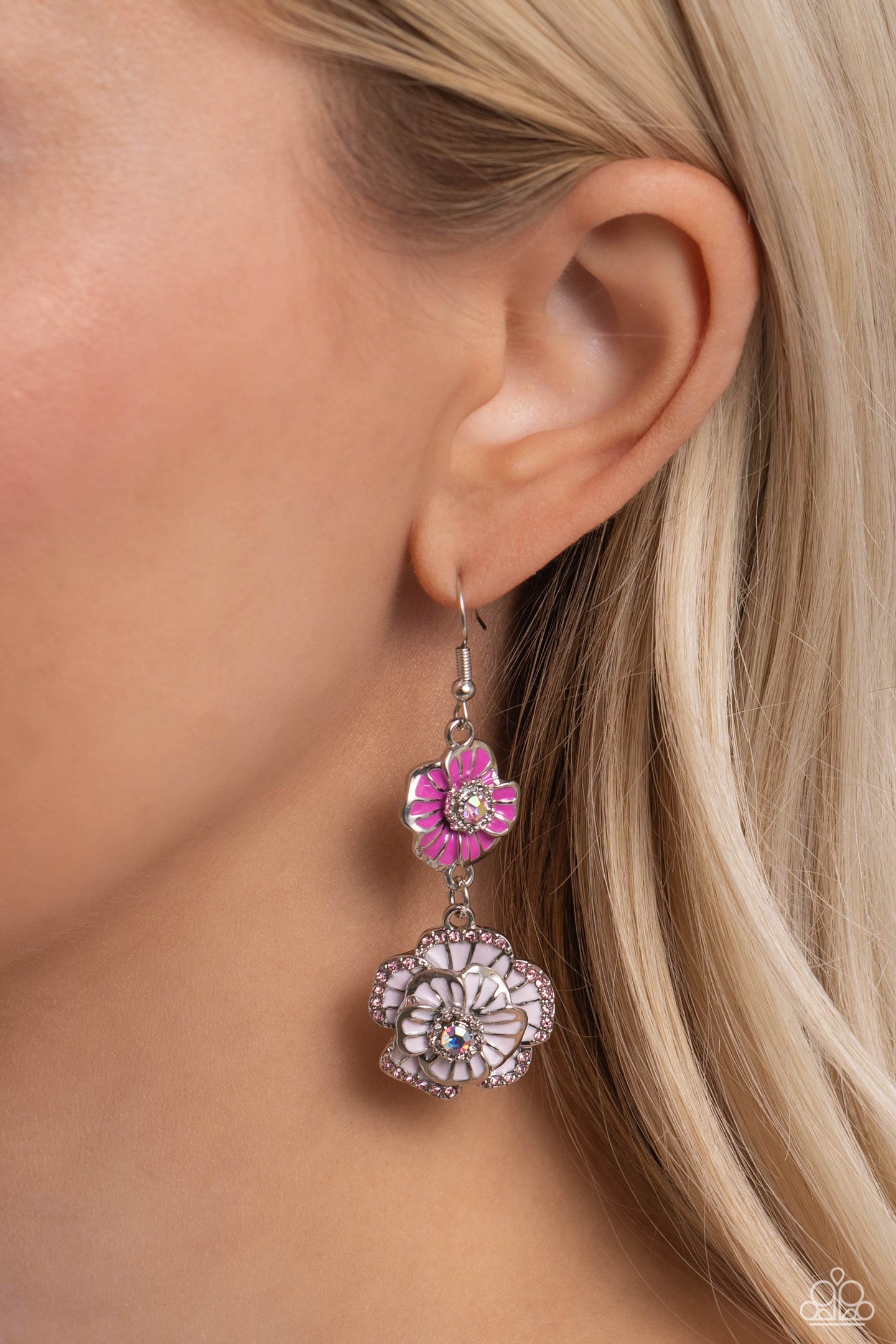 Intricate Impression - Pink earrings