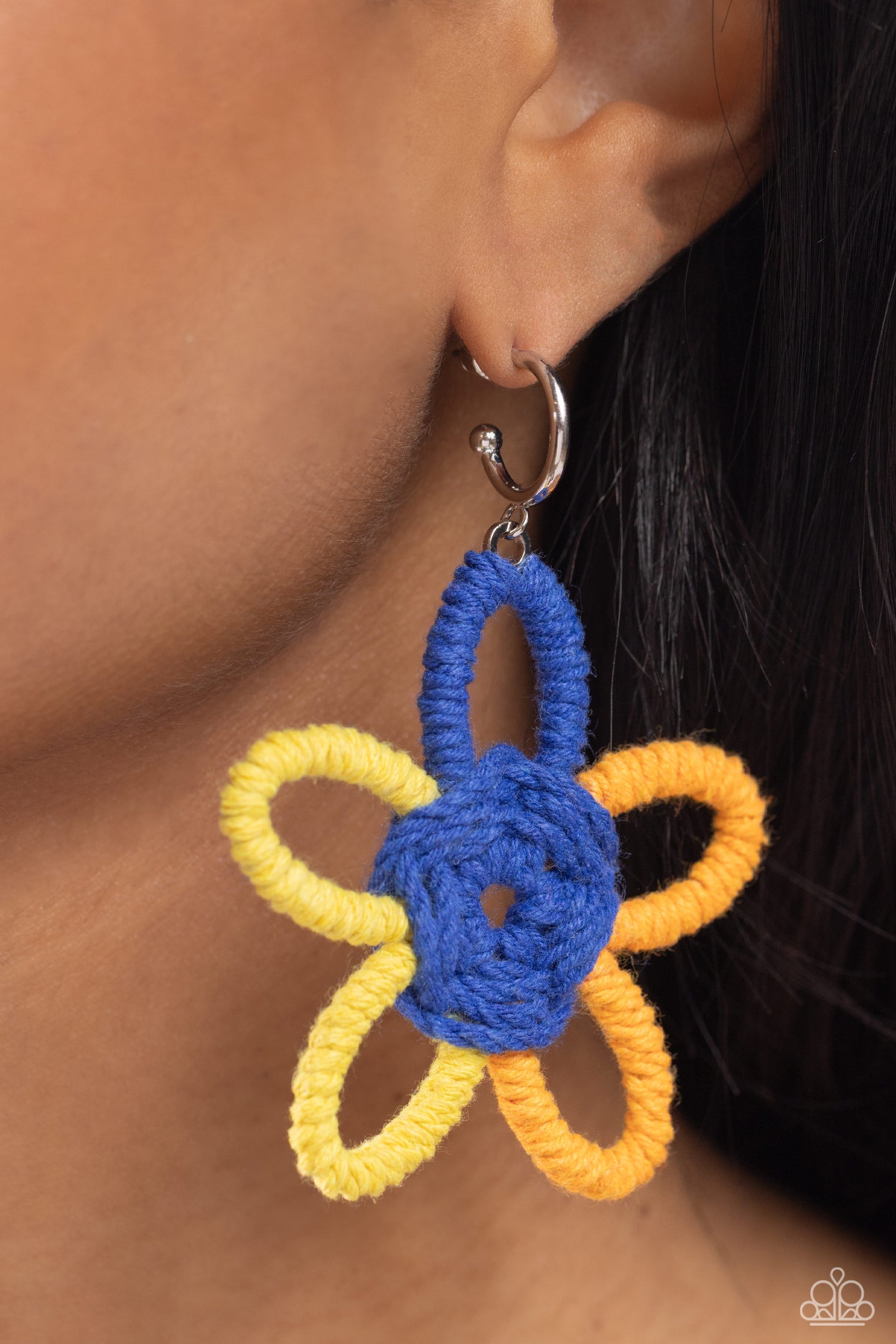 Spin a Yarn - Orange earrings