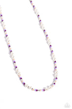 Load image into Gallery viewer, Colorblock Charm - Purple necklace
