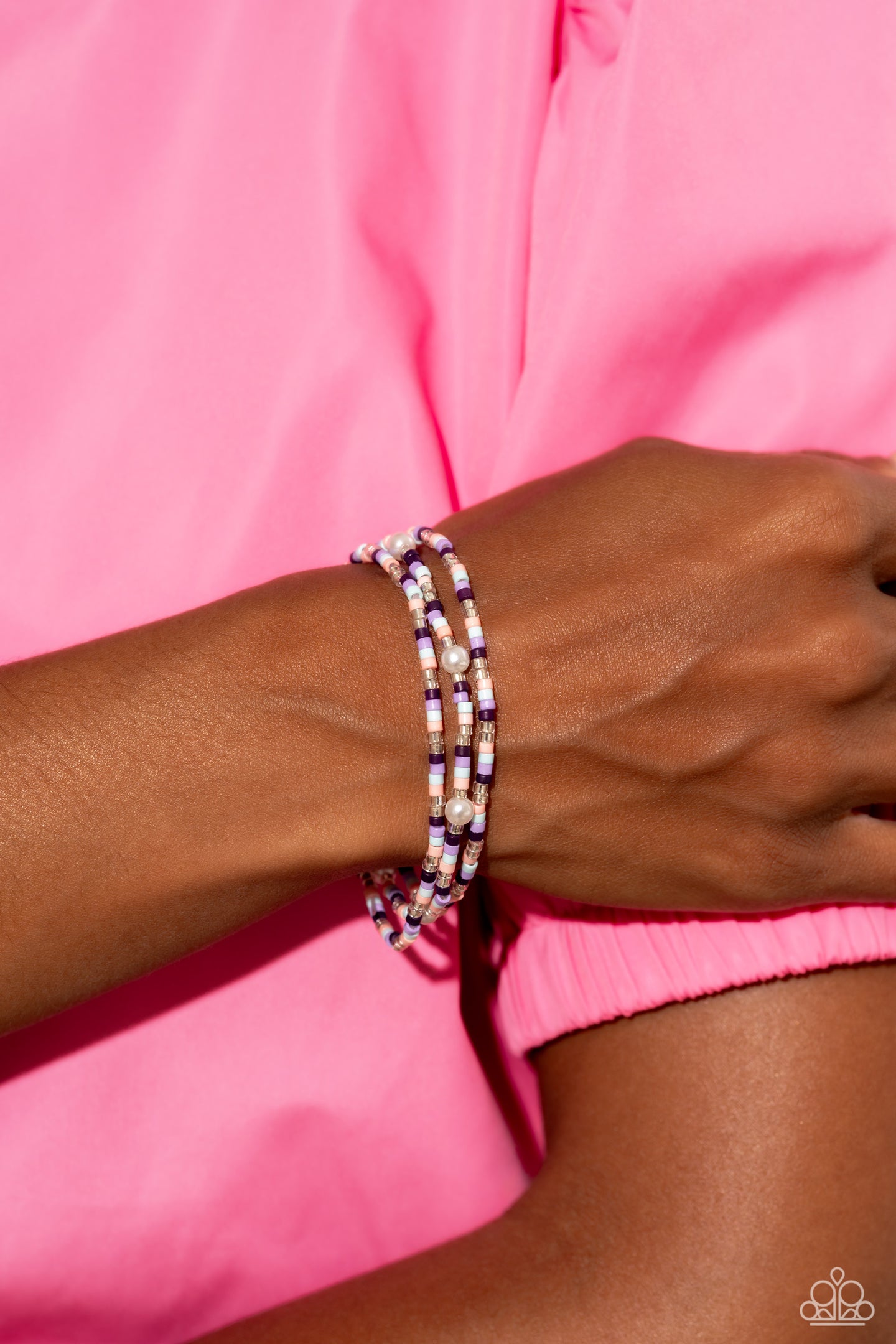 Colorblock Cache - Purple bracelet