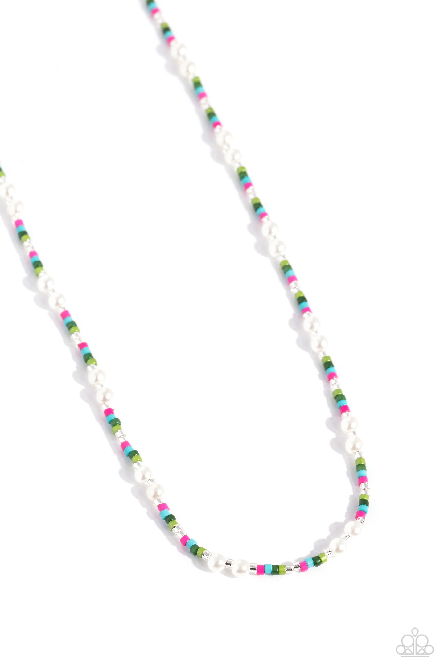 Colorblock Charm - Green necklace