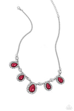 Load image into Gallery viewer, Teardrop Team - Red necklace
