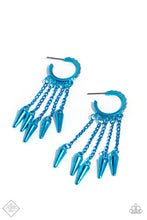 Load image into Gallery viewer, Piquant Punk - Blue earrings
