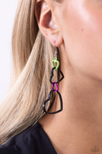 Load image into Gallery viewer, Cascading Crush - Black earrings
