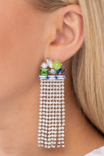 Load image into Gallery viewer, Horizontal Hallmark - Blue earrings
