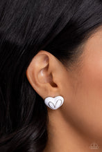Load image into Gallery viewer, Glimmering Love - White earrings
