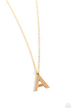 Load image into Gallery viewer, Leave Your Initials - Gold - A necklace

