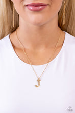 Load image into Gallery viewer, Leave Your Initials - Gold - J necklace
