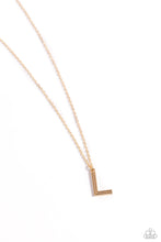 Load image into Gallery viewer, Leave Your Initials - Gold - L necklace

