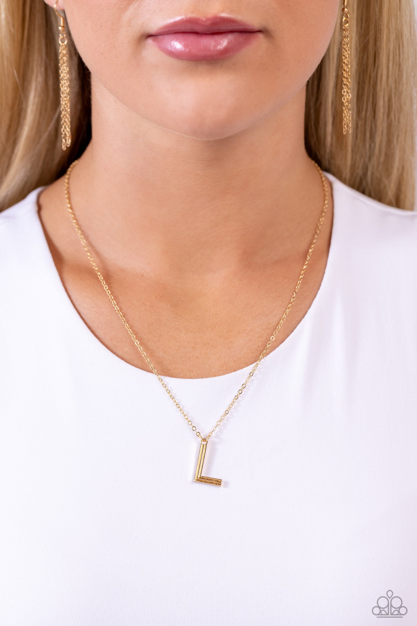 Leave Your Initials - Gold - L necklace