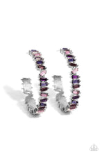 Load image into Gallery viewer, Effortless Emeralds - Purple earrings
