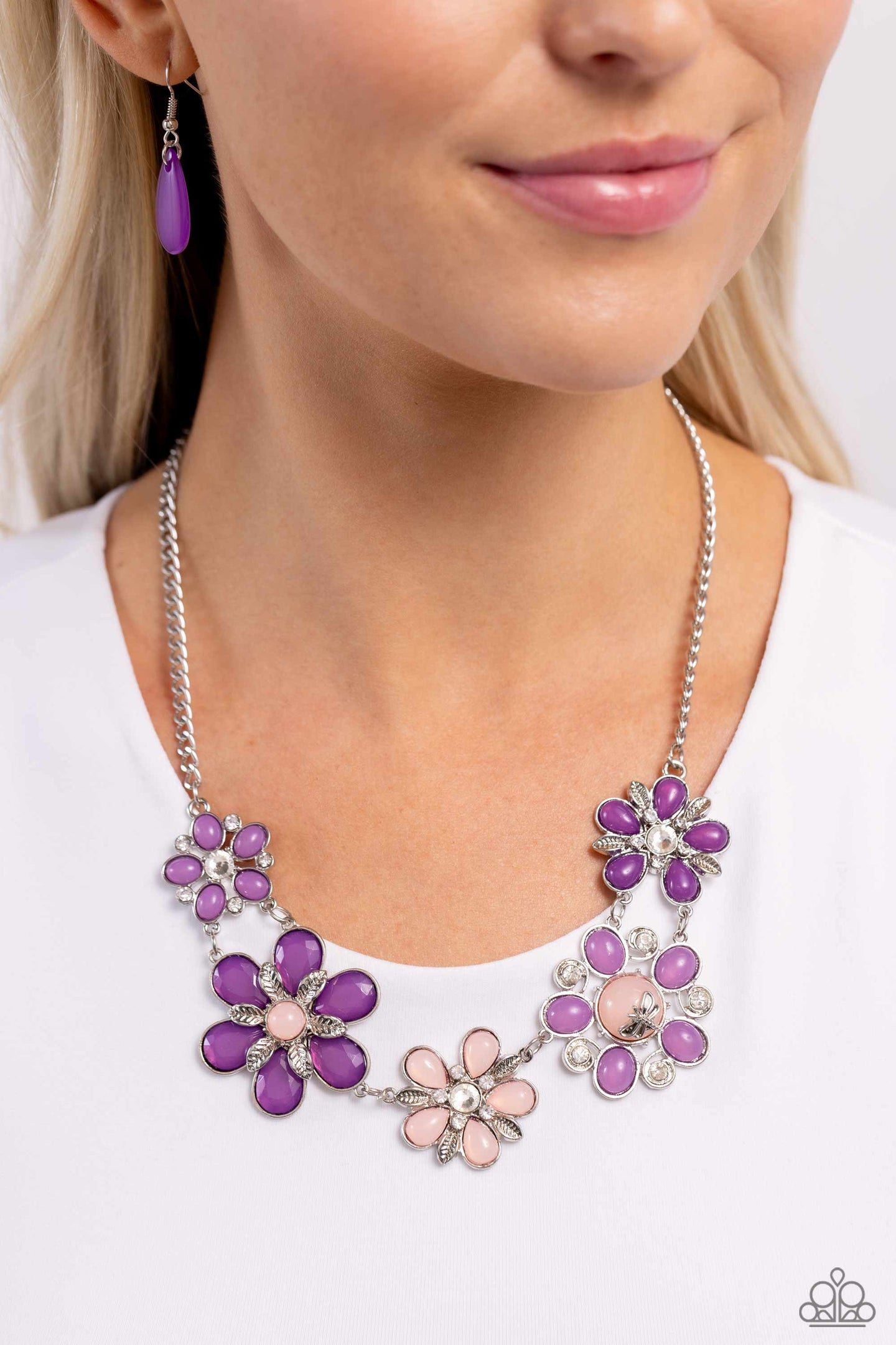 Dragonfly Decadence - Purple necklace