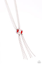 Load image into Gallery viewer, I Pinky SQUARE - Red necklace
