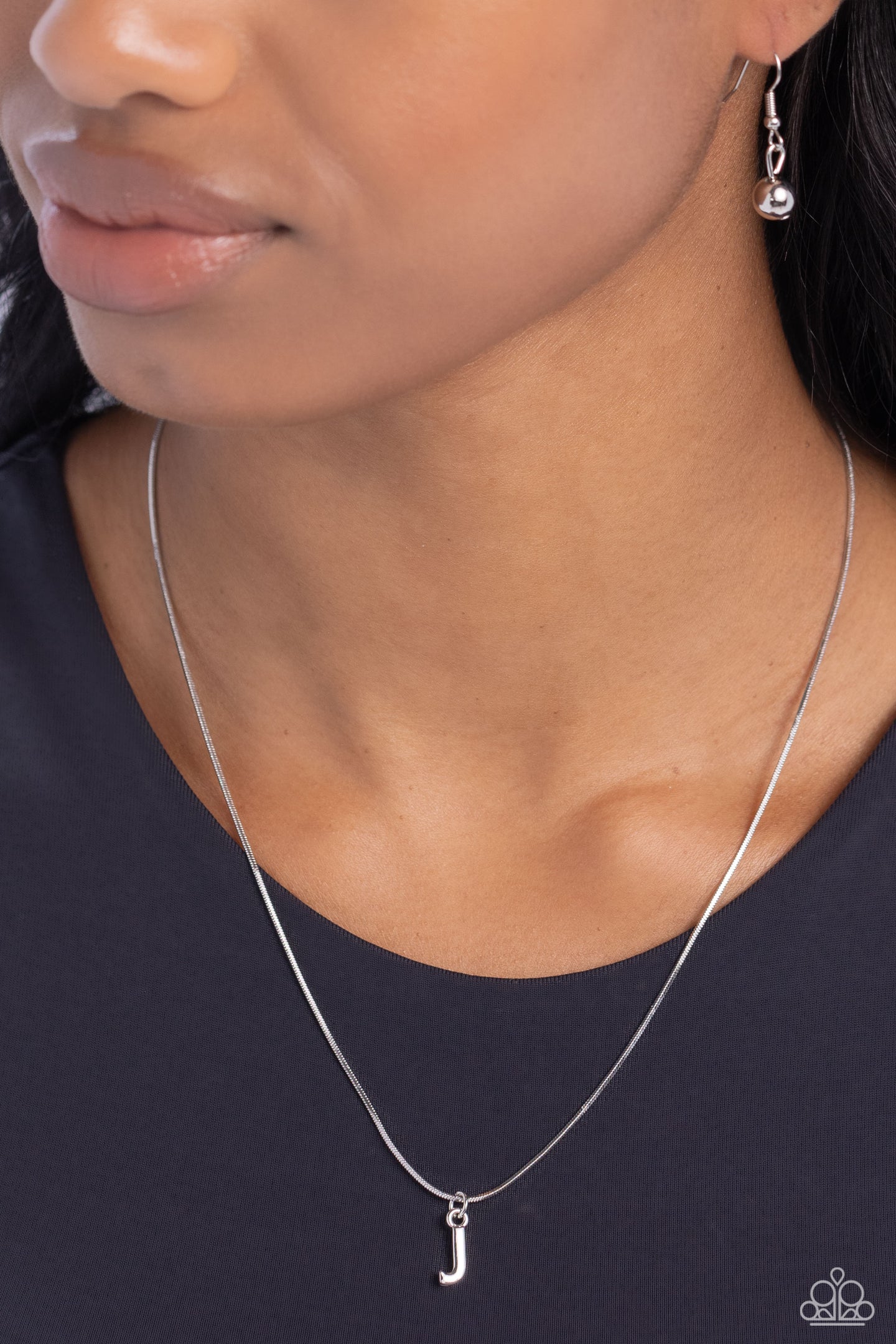 Seize the Initial - Silver - J necklace