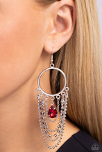 Load image into Gallery viewer, Cascading Clash - Red earrings
