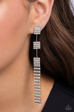 Load image into Gallery viewer, Fiercely Free-Falling - White earrings
