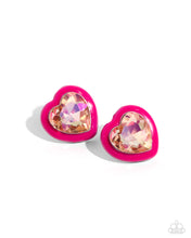 Load image into Gallery viewer, Heartfelt Haute - Pink earrings
