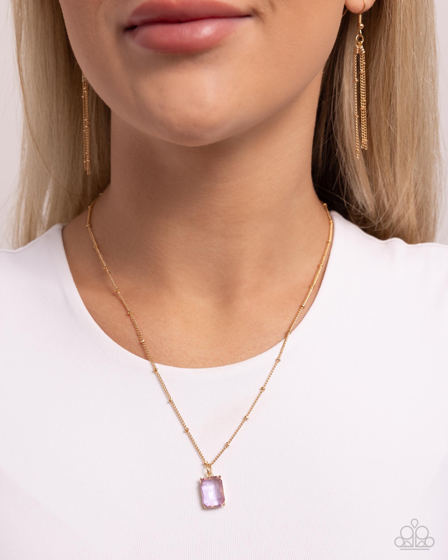 Suave Simplicity - Purple necklace
