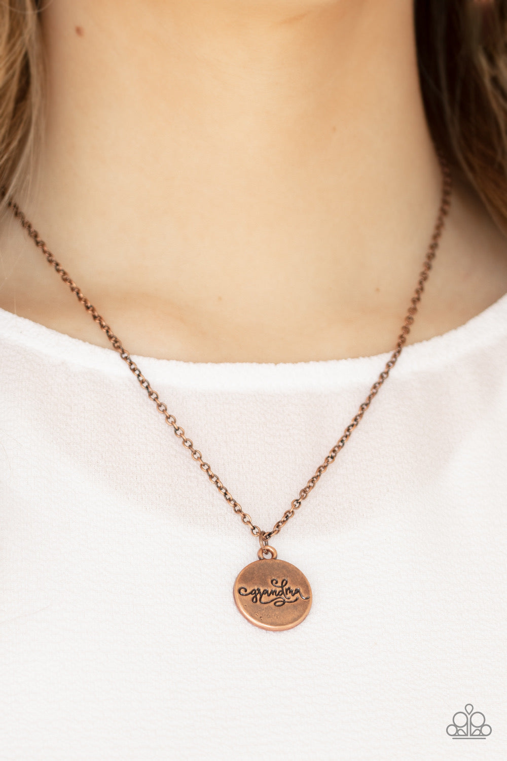 Worlds Best Grandma - Copper Necklace
