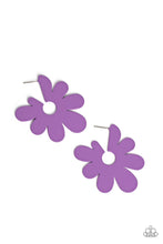 Load image into Gallery viewer, Flower Power Fantasy - purple -earrings
