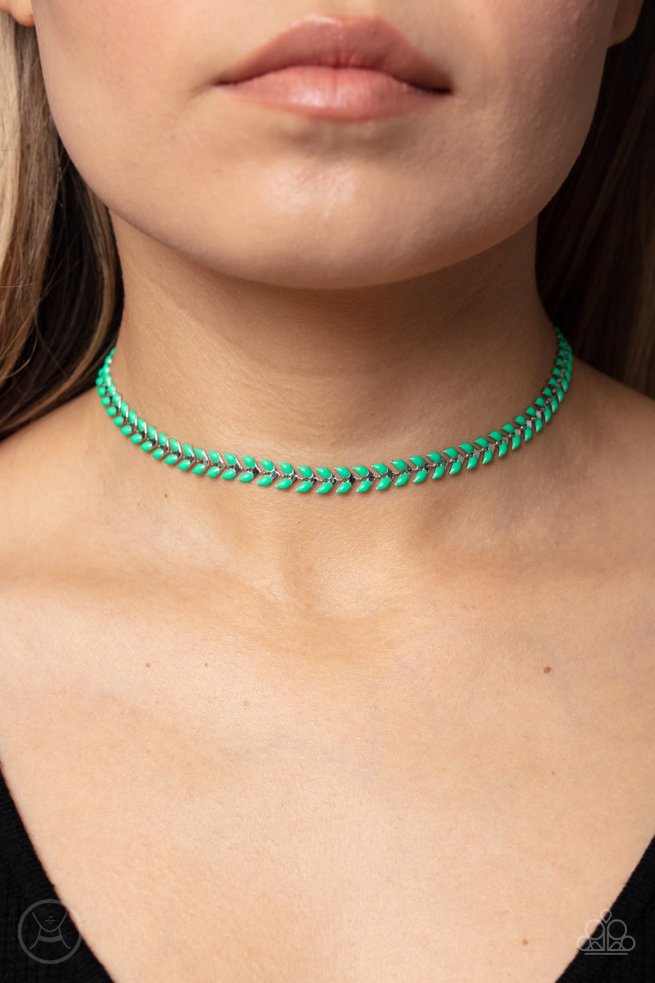 Grecian Grace - Green choker necklace