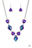 Load image into Gallery viewer, Glittering Geometrics - Purple Necklace -

Exclusive life of the party
